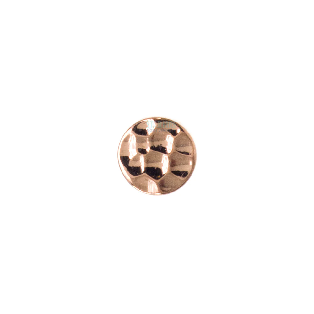 threadless: Round Disc HAMMERED FINISH Pin in Gold - Image 6
