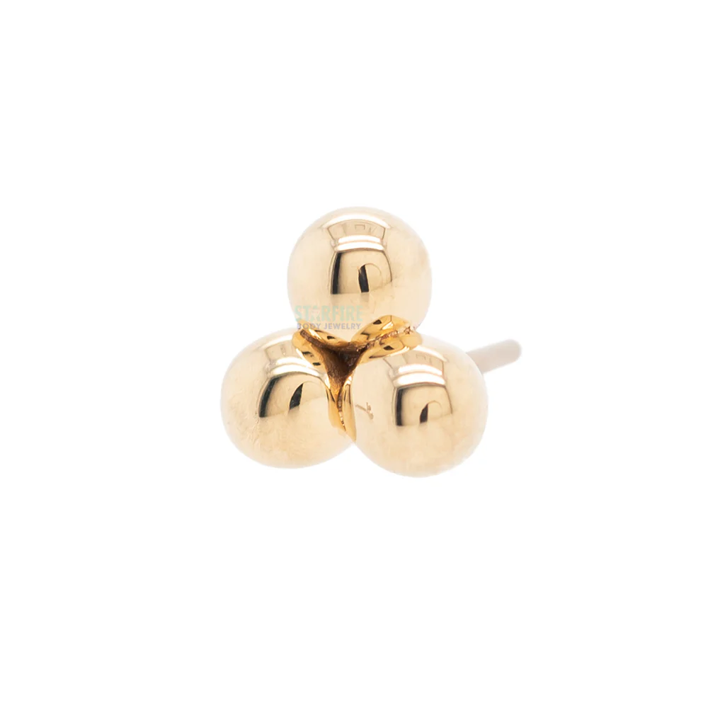 threadless: Tri Bead Cluster Pin in Gold - Image 2