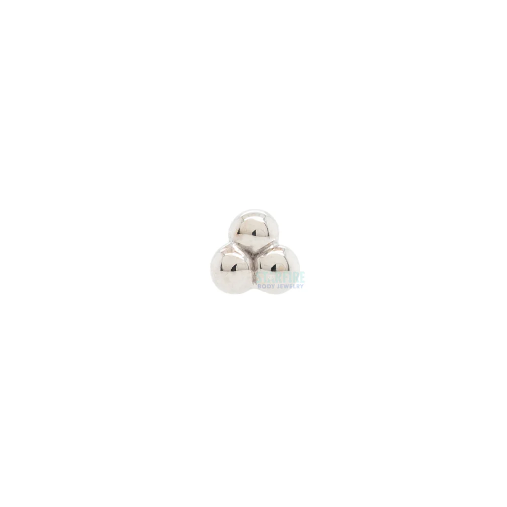 Tri Bead Cluster Nostril Screw in Gold - Image 5