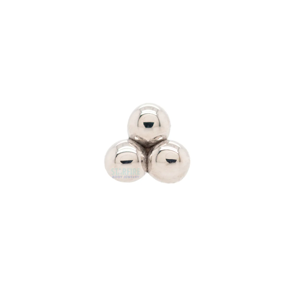 Tri Bead Cluster Threaded End in Gold - Image 4