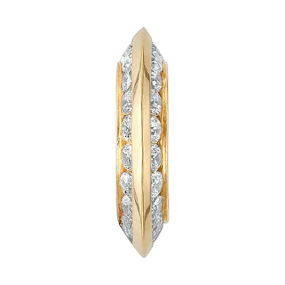 "Breathless" Hinge Ring in Gold with White CZ's - Image 2