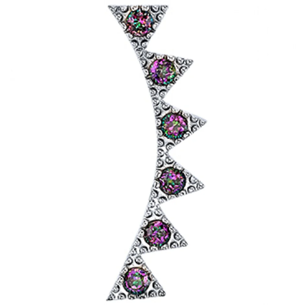 "Brenda" Threaded End in Gold with Mystic Topaz - Image 2