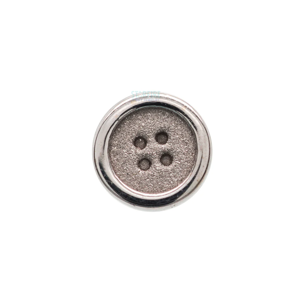 Button Threaded End in Gold & Platinum - Image 4