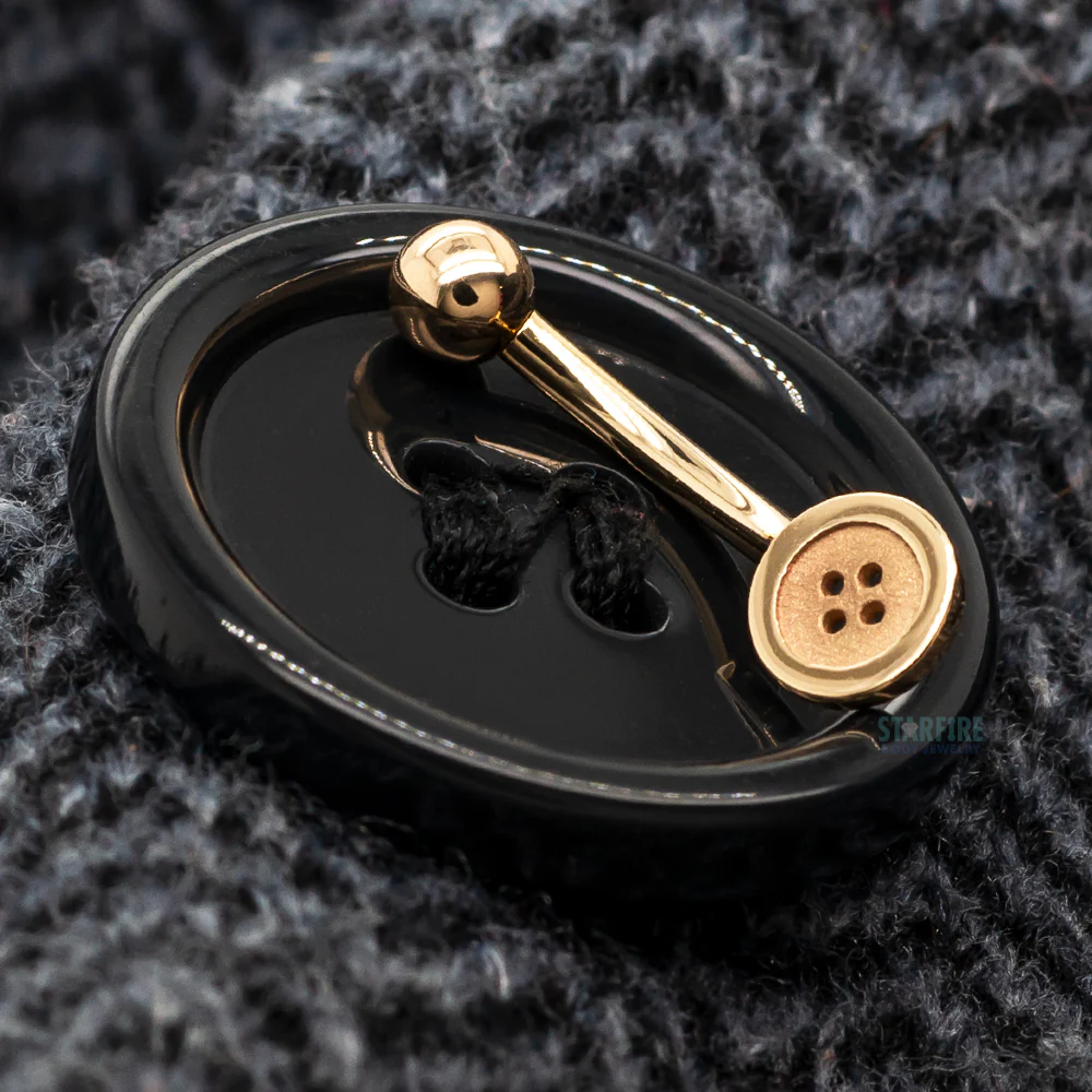 Button Navel Curve in Gold & Platinum - Image 3