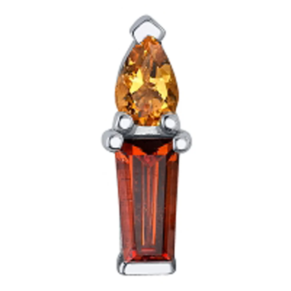 "Candle" Threaded End in Gold with Citrine & Madeira Citrine - Image 2