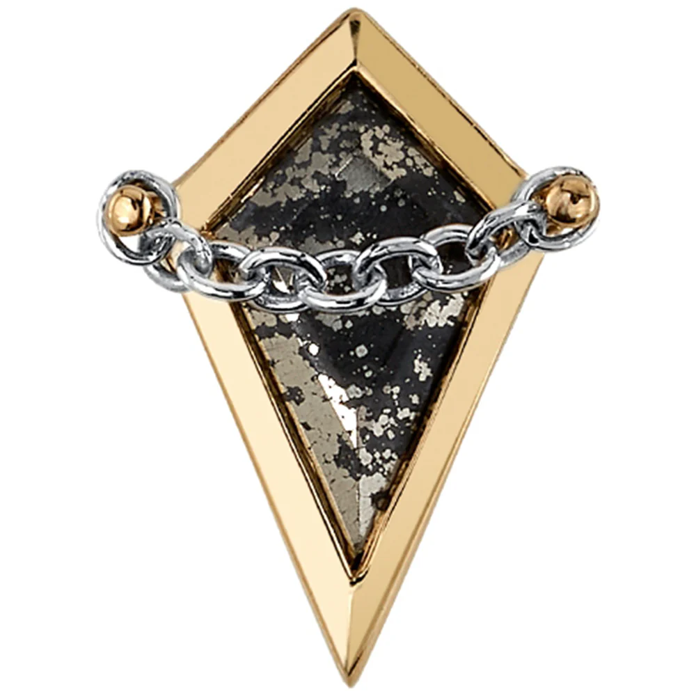 "Captain" Threaded End in Gold with Pyrite - Image 2