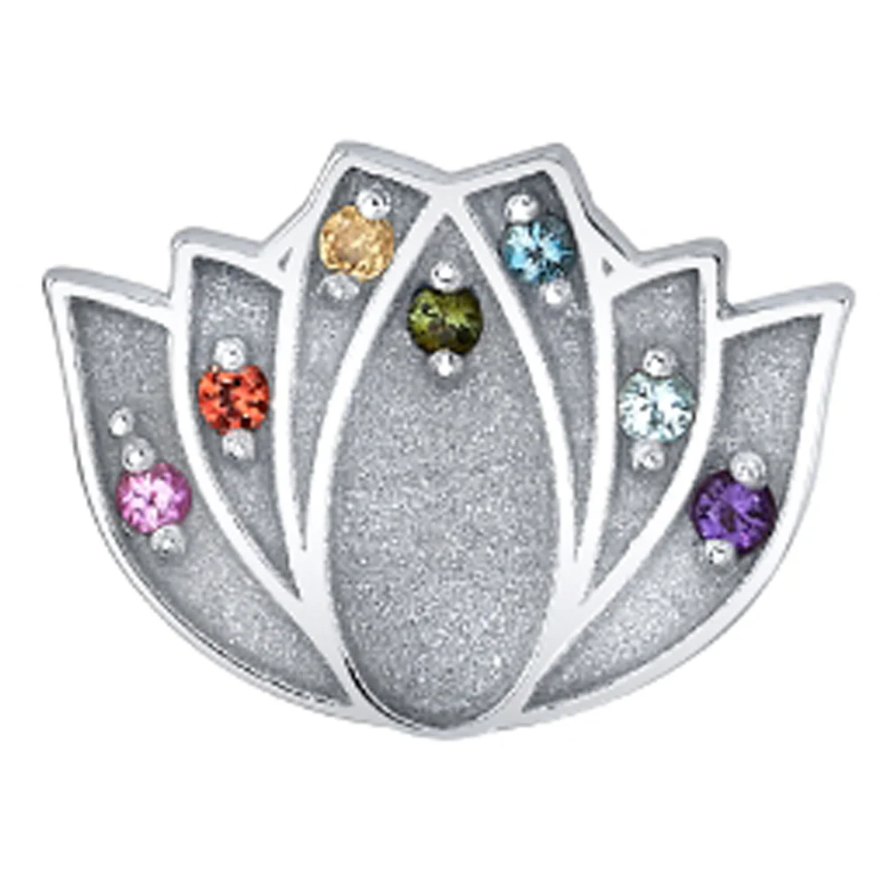 "Chakra" Threaded End in Gold with Genuine Gemstones - Image 2