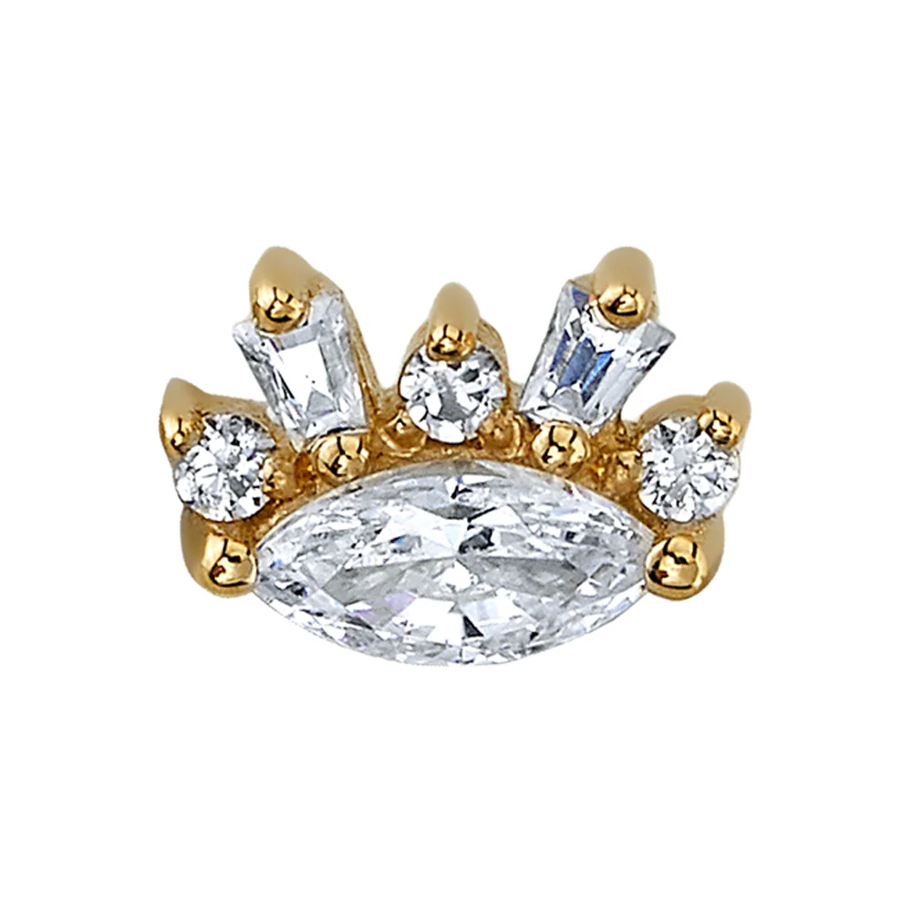 "Change of Heart" Threaded End in Gold with DIAMONDS - Image 2
