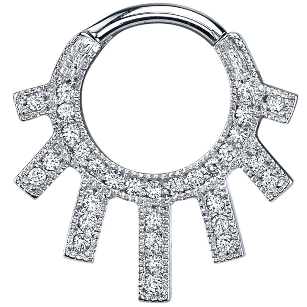 "Chiara" Hinge Ring in Gold & Platinum with DIAMONDS - Image 2