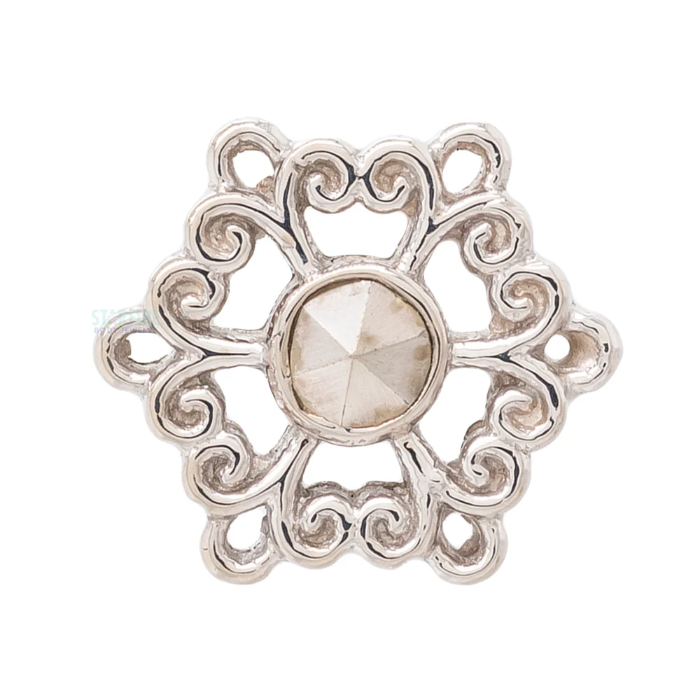 "Chloe" Threaded End in Gold with Marcasite - Image 3