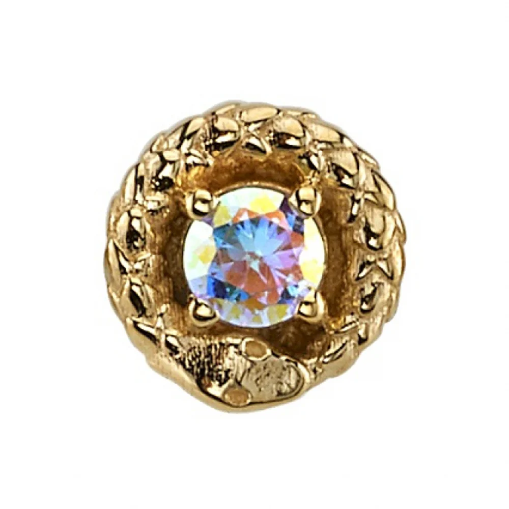"Chrysopoeia" Threaded End in Gold with Mercury Mist Topaz - Image 2