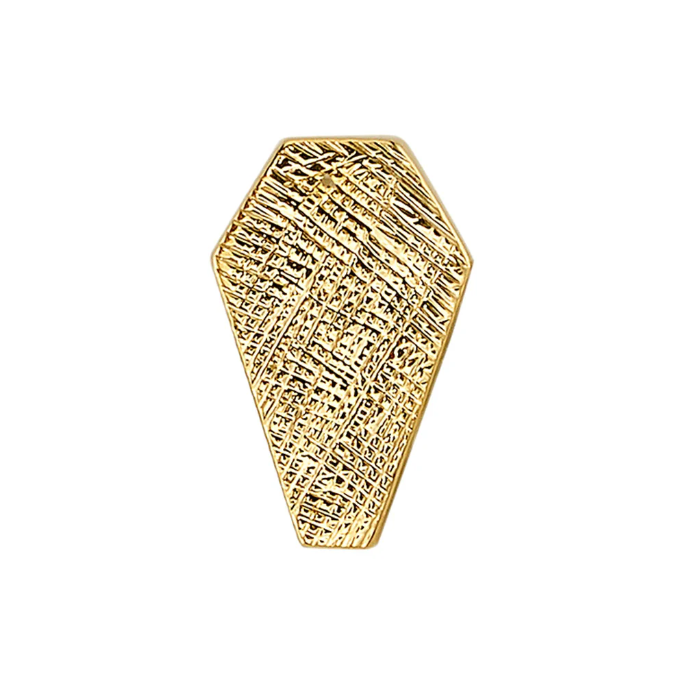 "Coffin" Threaded End Florentine Finish in Gold - Image 2