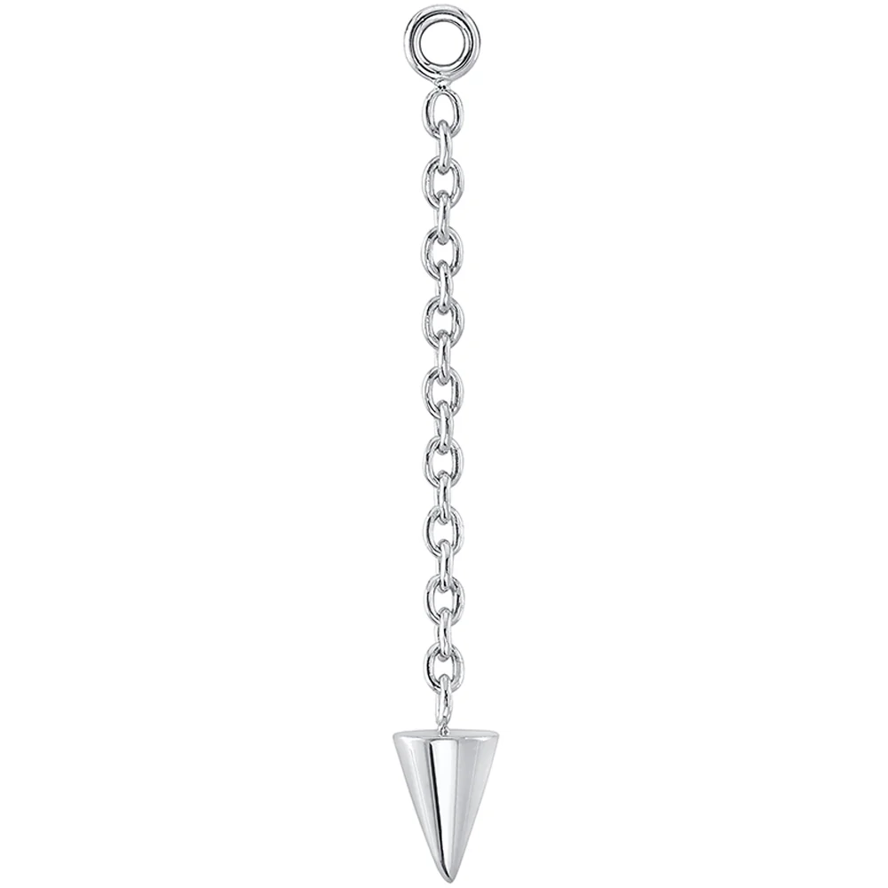 Cone Spike Chain Charm in Gold