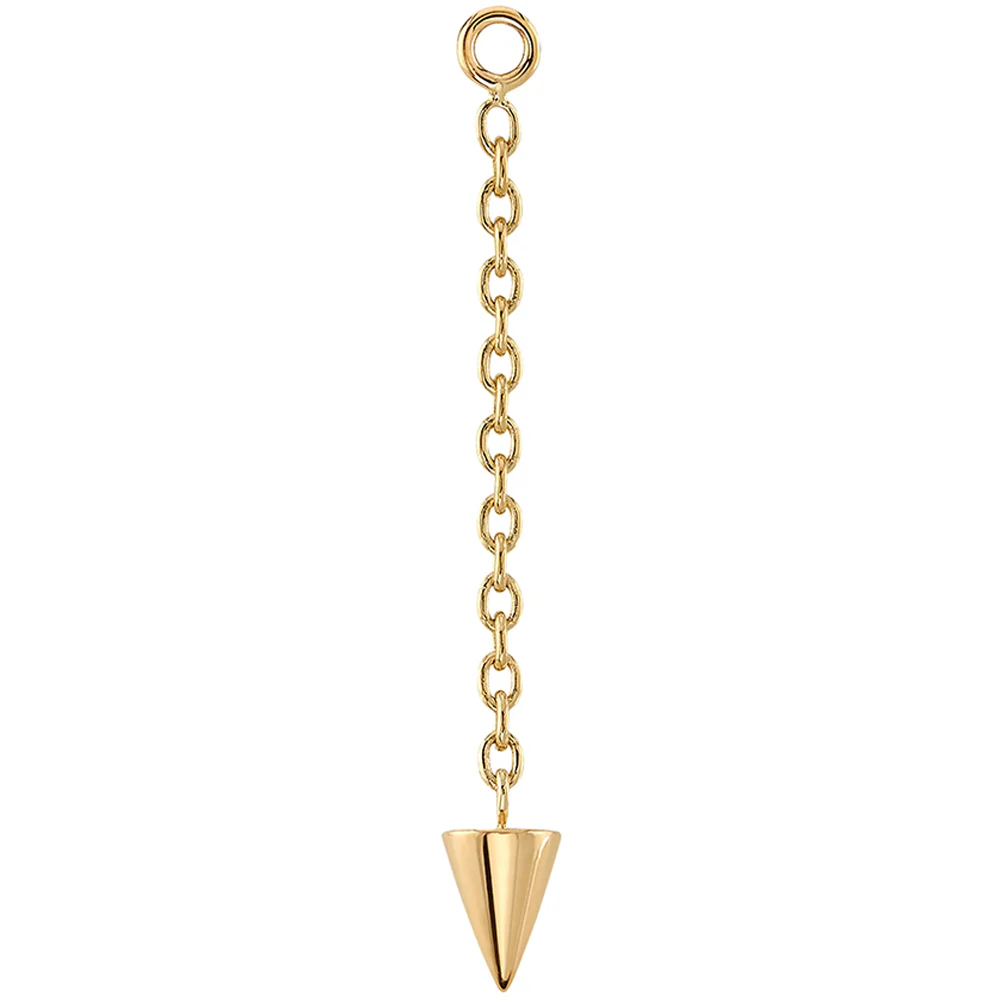 Cone Spike Chain Charm in Gold - Image 2