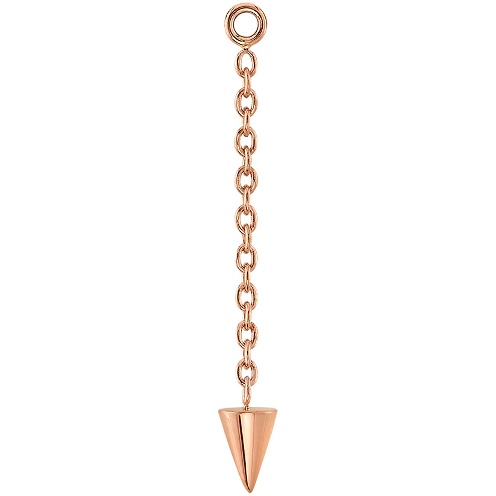 Cone Spike Chain Charm in Gold - Image 4