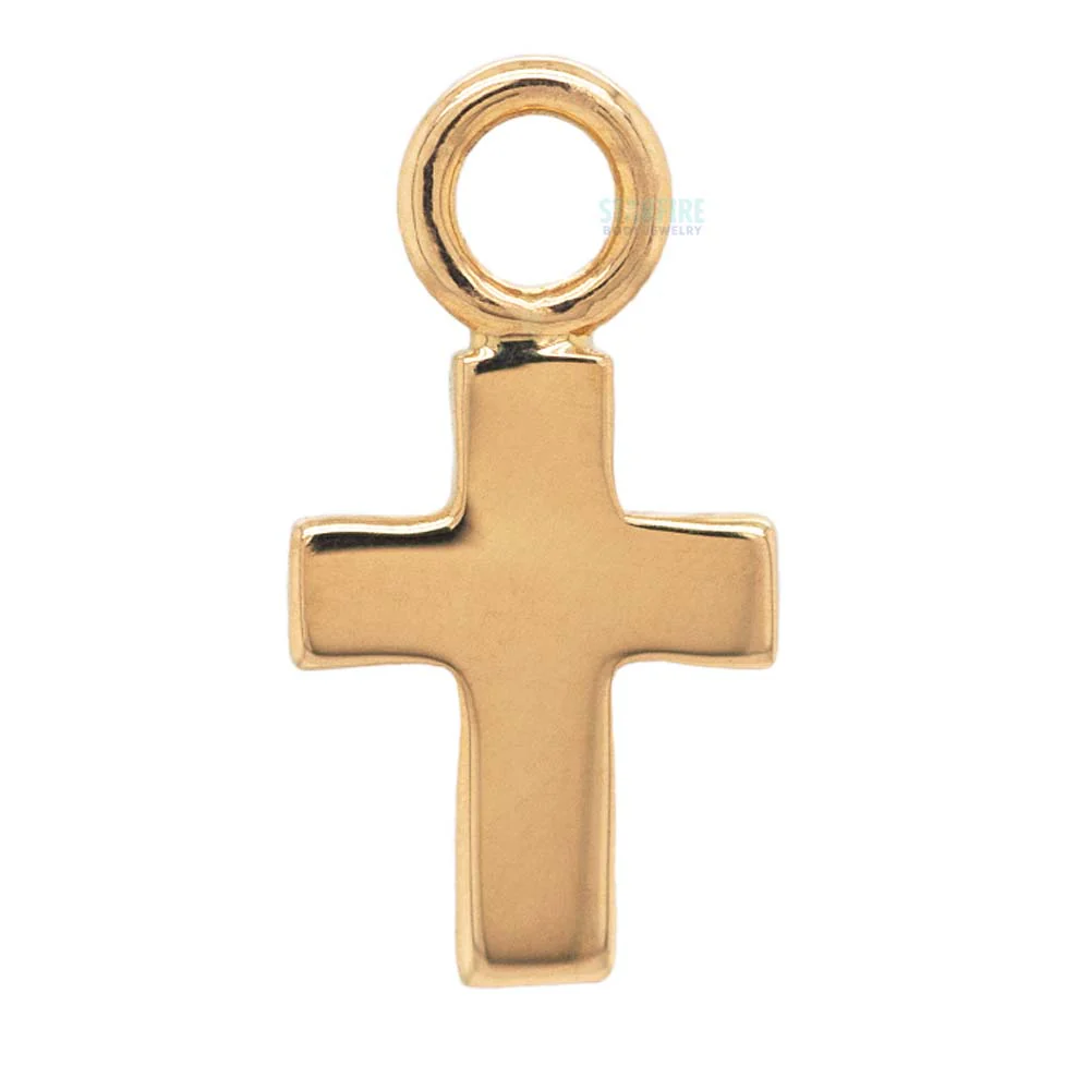 Cross Charm in Gold - Image 2