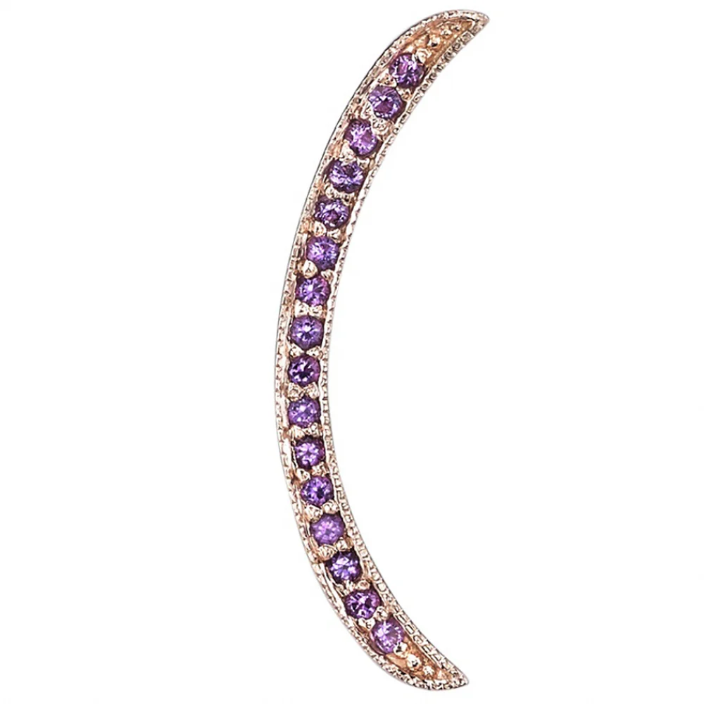 "Cumulus" Threaded End in Gold with Amethyst - Image 2