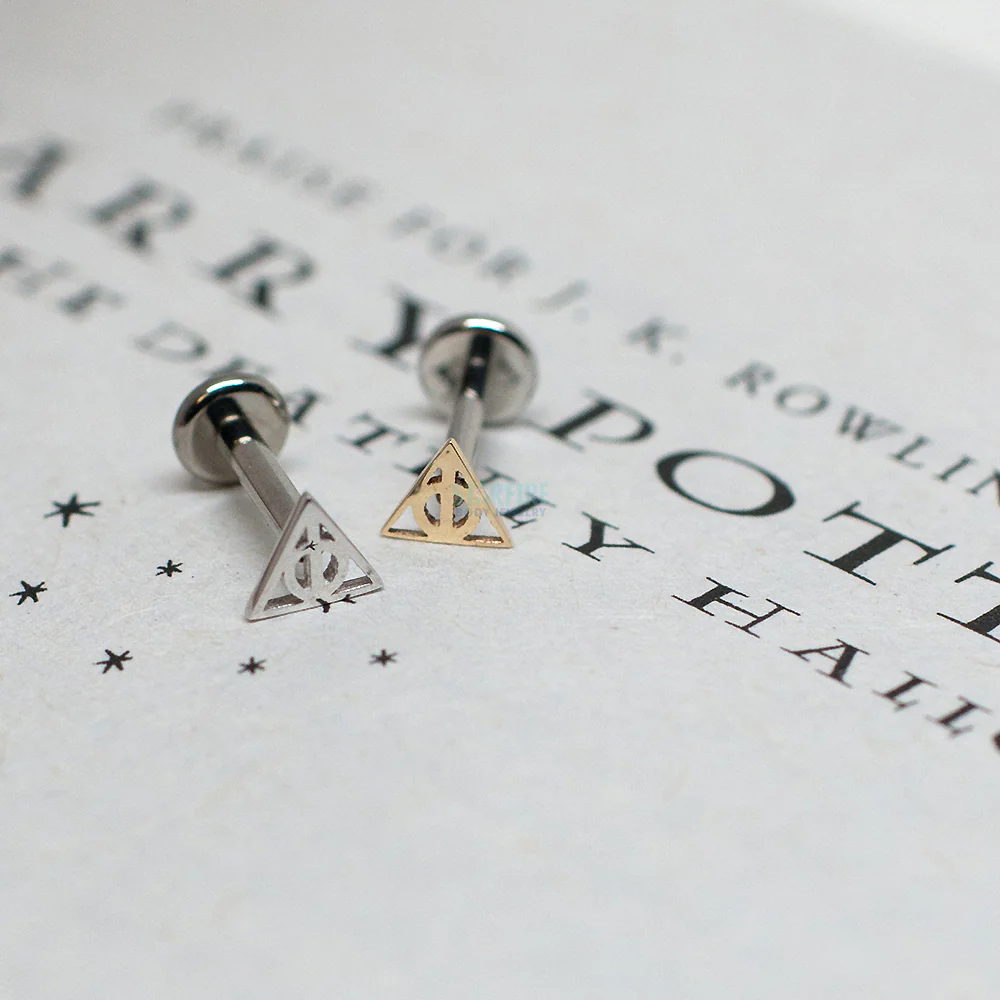"Deathly Hallows" Threaded End in Gold - Image 2