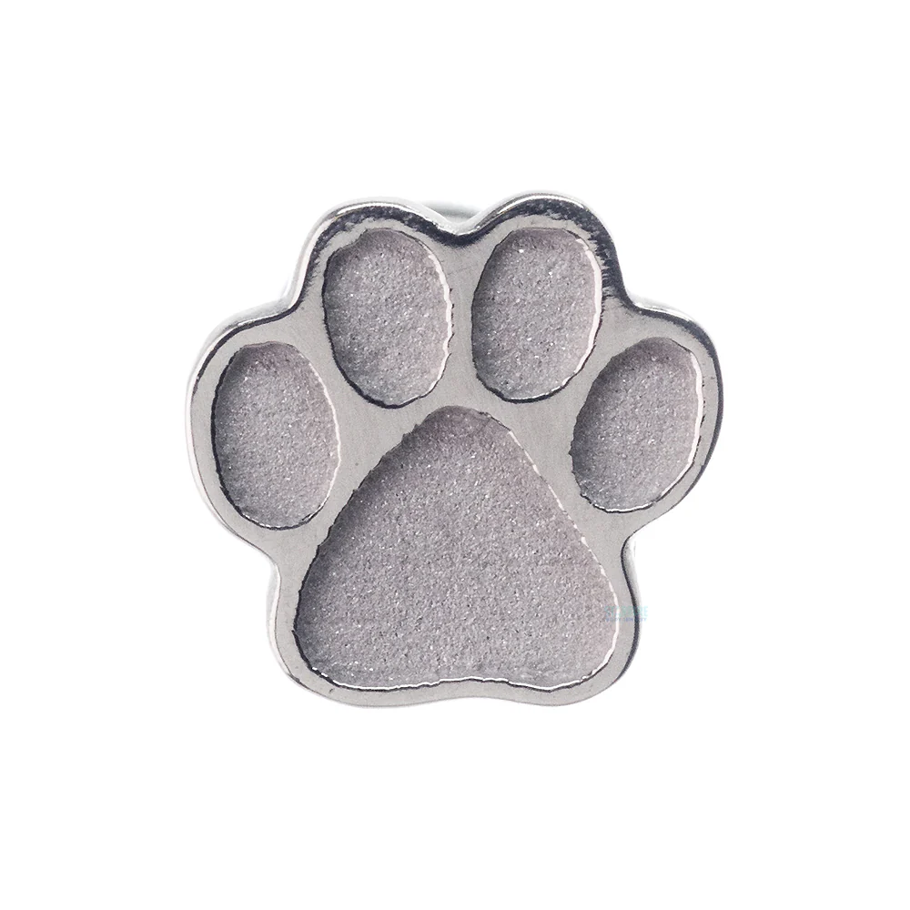 Dog Paw Print Threaded End in Gold - Image 4