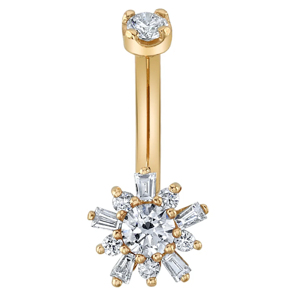 "Elaine" J Curve in Gold with DIAMONDS - Image 2
