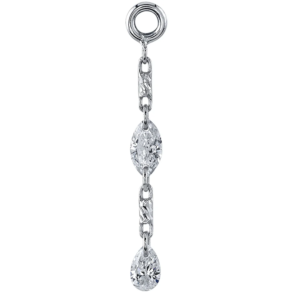 "Elea" Chain Charm in Gold with DIAMONDS - Image 3