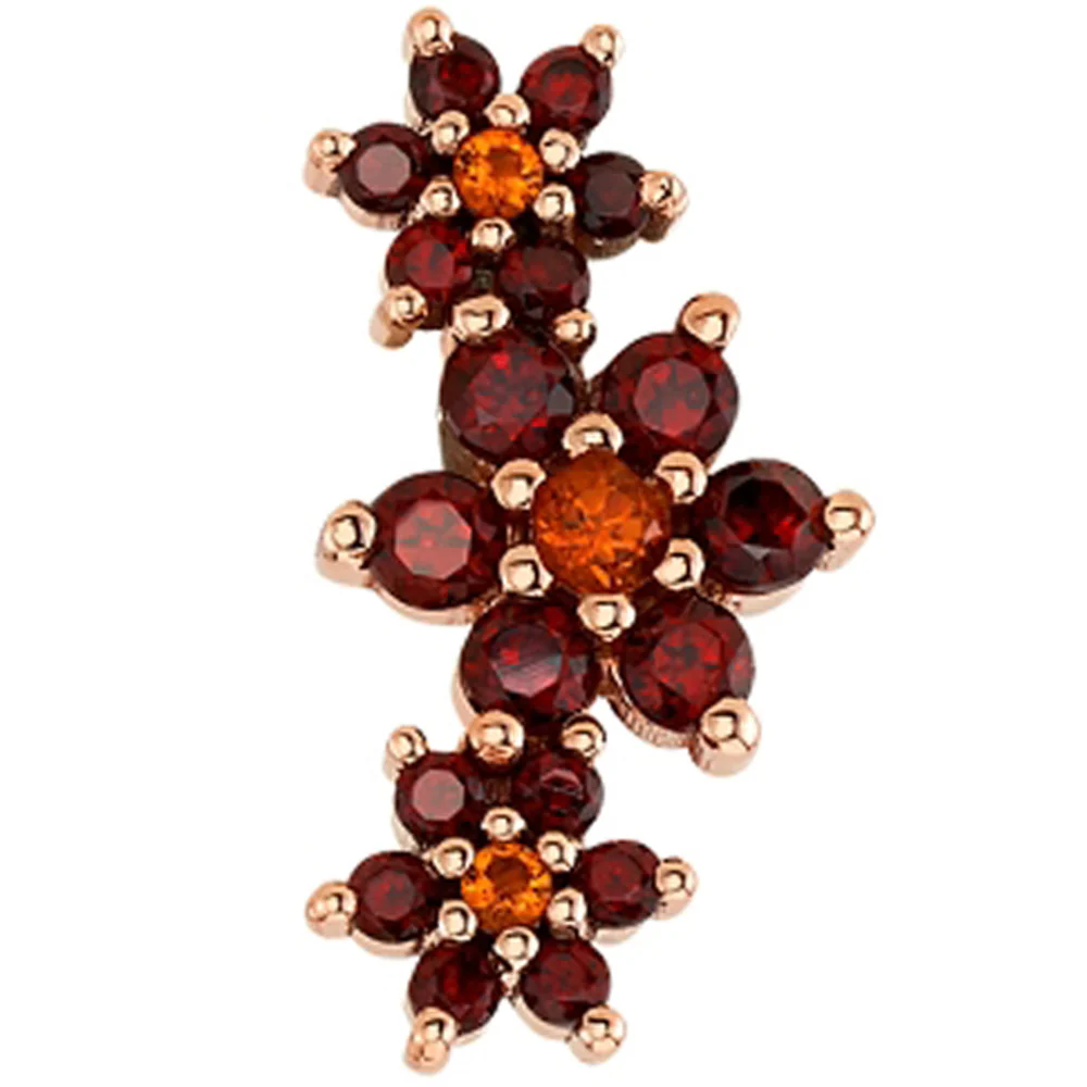 "Estrella" Threaded End in Gold with Citrine & Garnet - Image 2