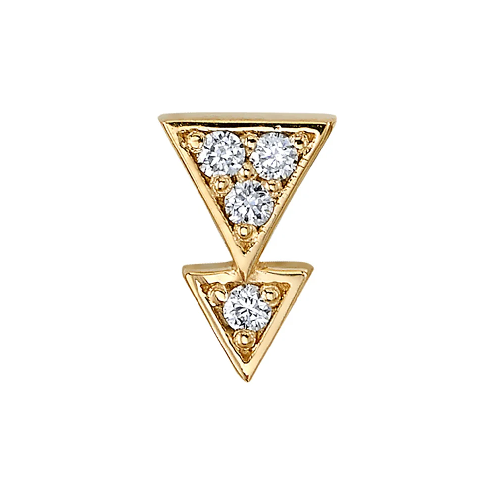 "Fate" Threaded End in Gold & Platinum with DIAMONDS - Image 2