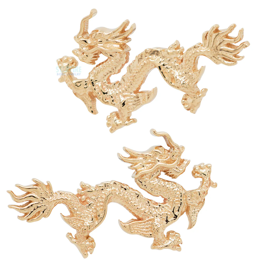 "Fei Long" Threaded End in Gold & Platinum