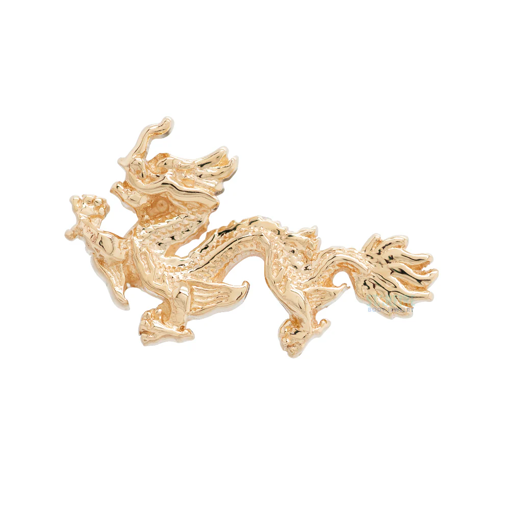 "Mini Fei Long" Threaded End in Gold & Platinum - Image 3