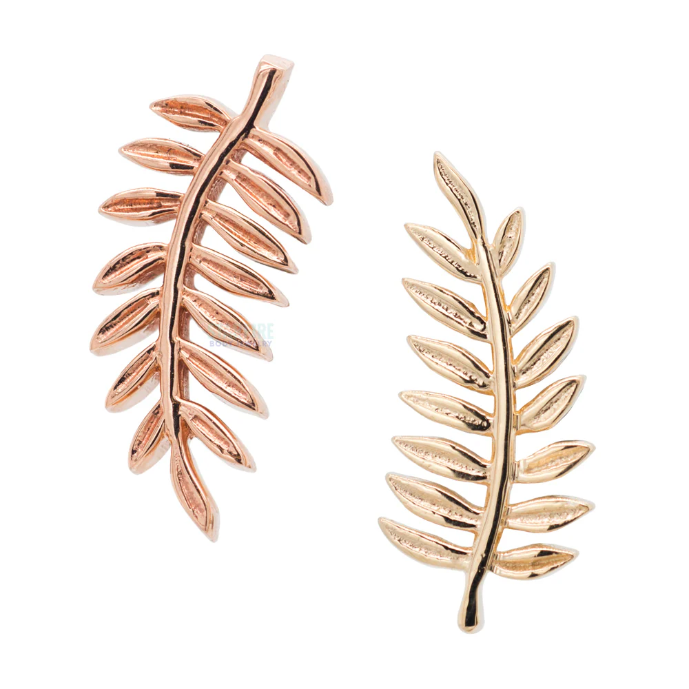 "Fern" Threaded End in Gold & Platinum - Image 2