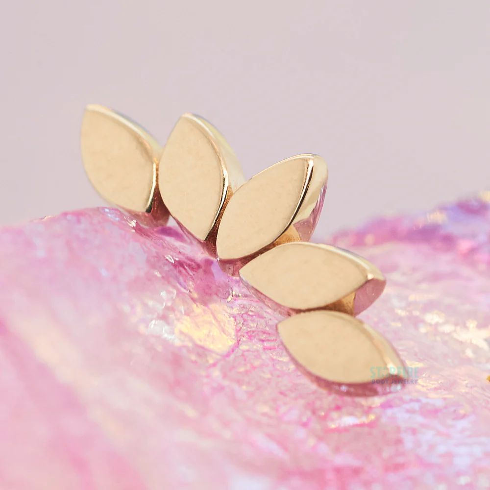 Flat "Serenity" Threaded End in Gold - Image 2