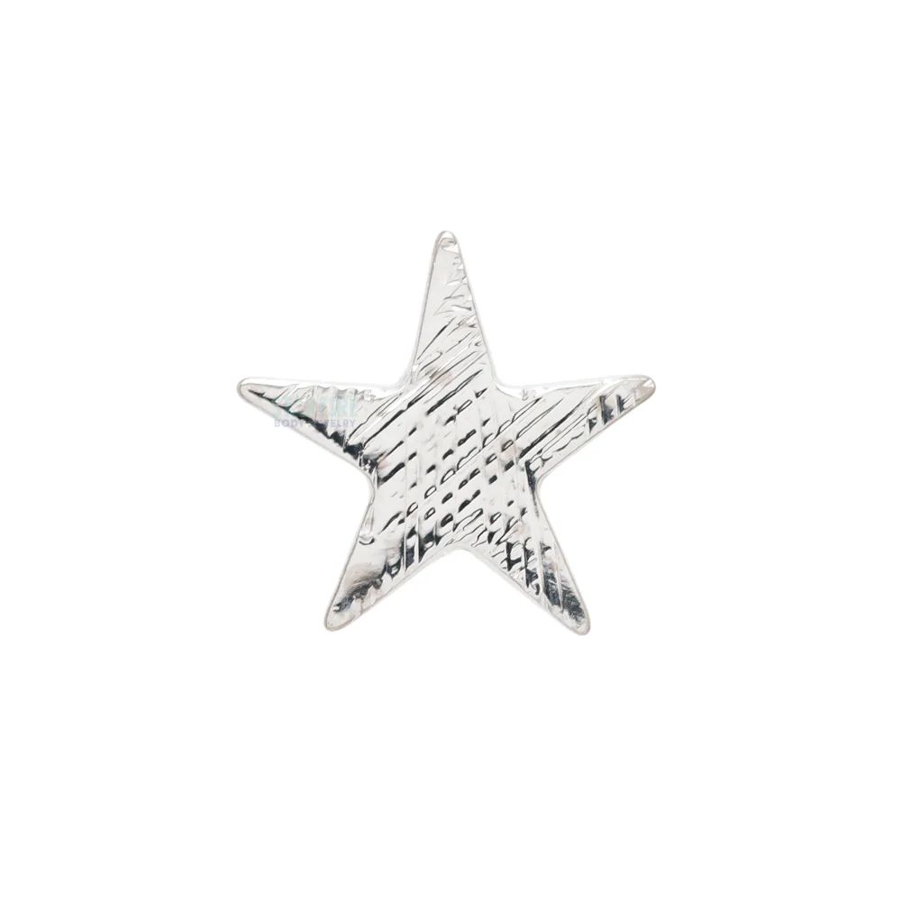 Flat Star Threaded End FLORENTINE FINISH in Gold - Image 4