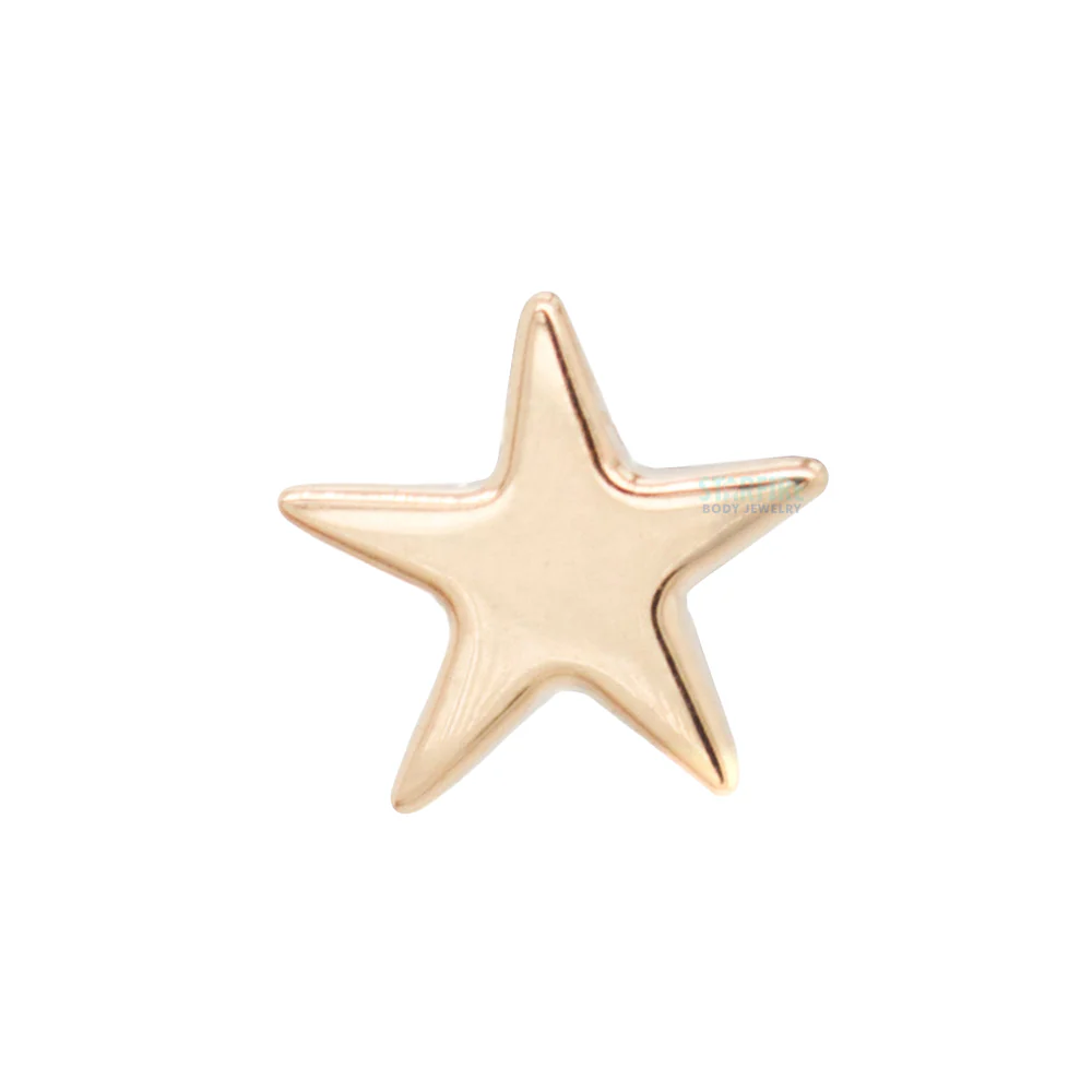 Flat Star Threaded End in Gold - Image 3