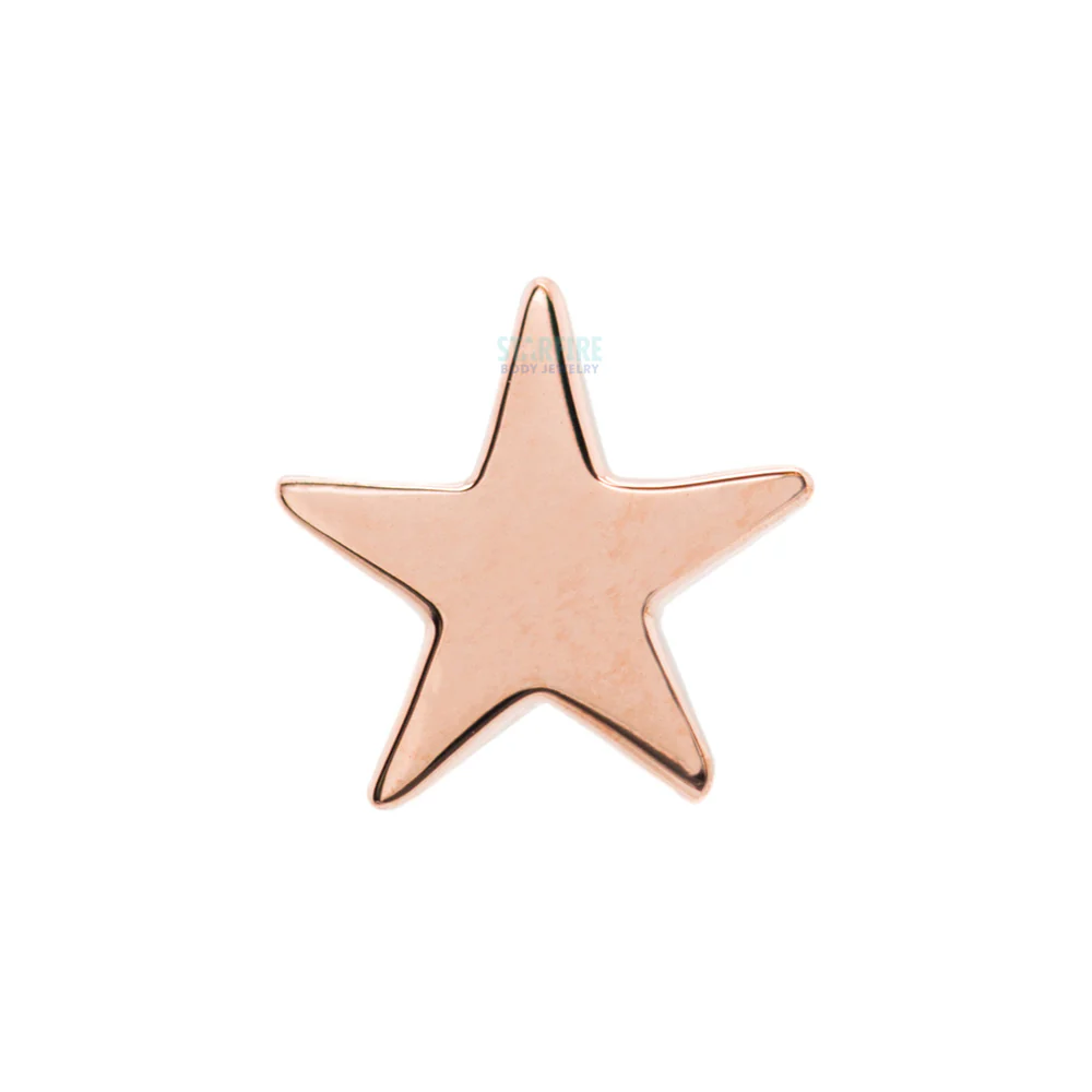 Flat Star Threaded End in Gold - Image 6
