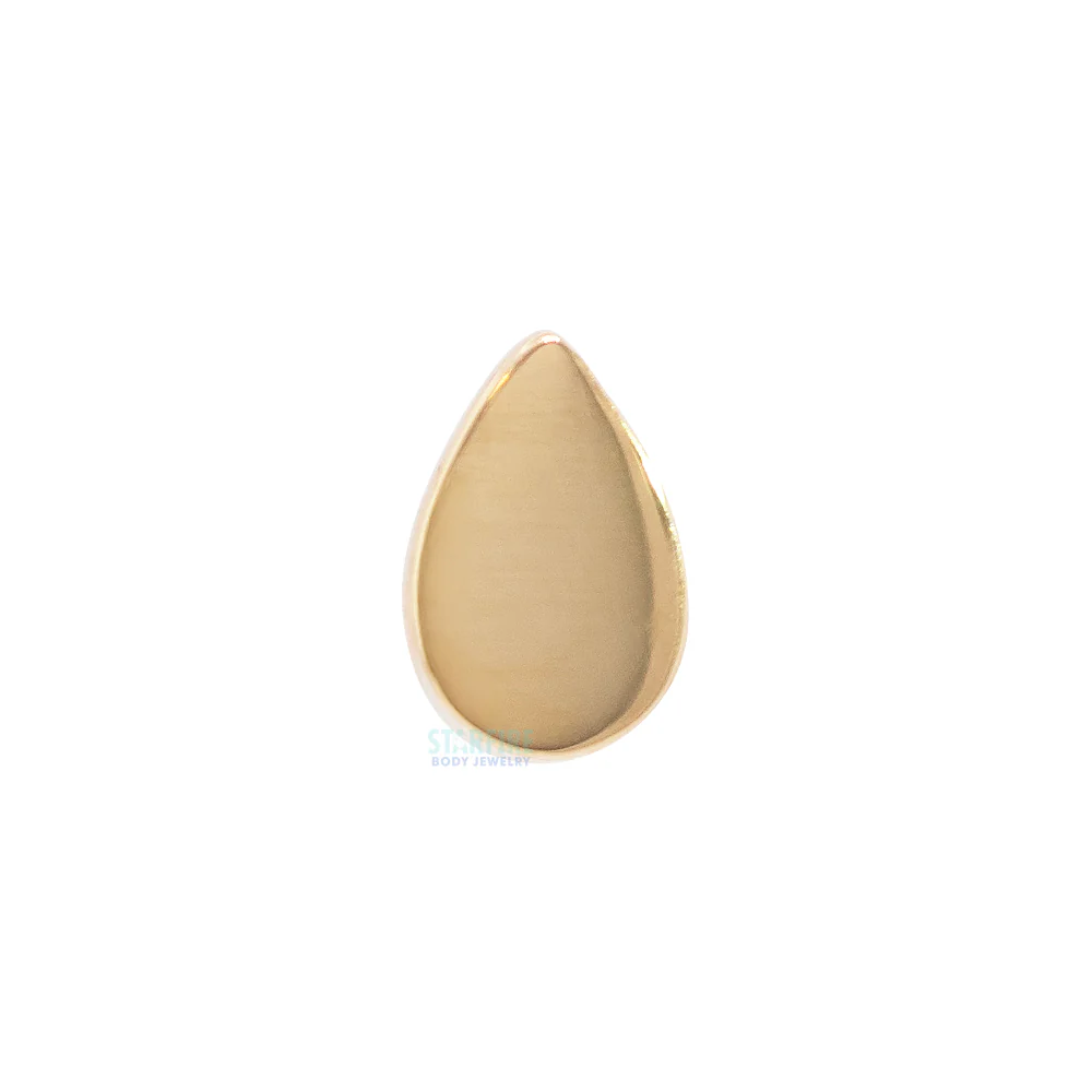 Flat Teardrop Threaded End in Gold - Image 3