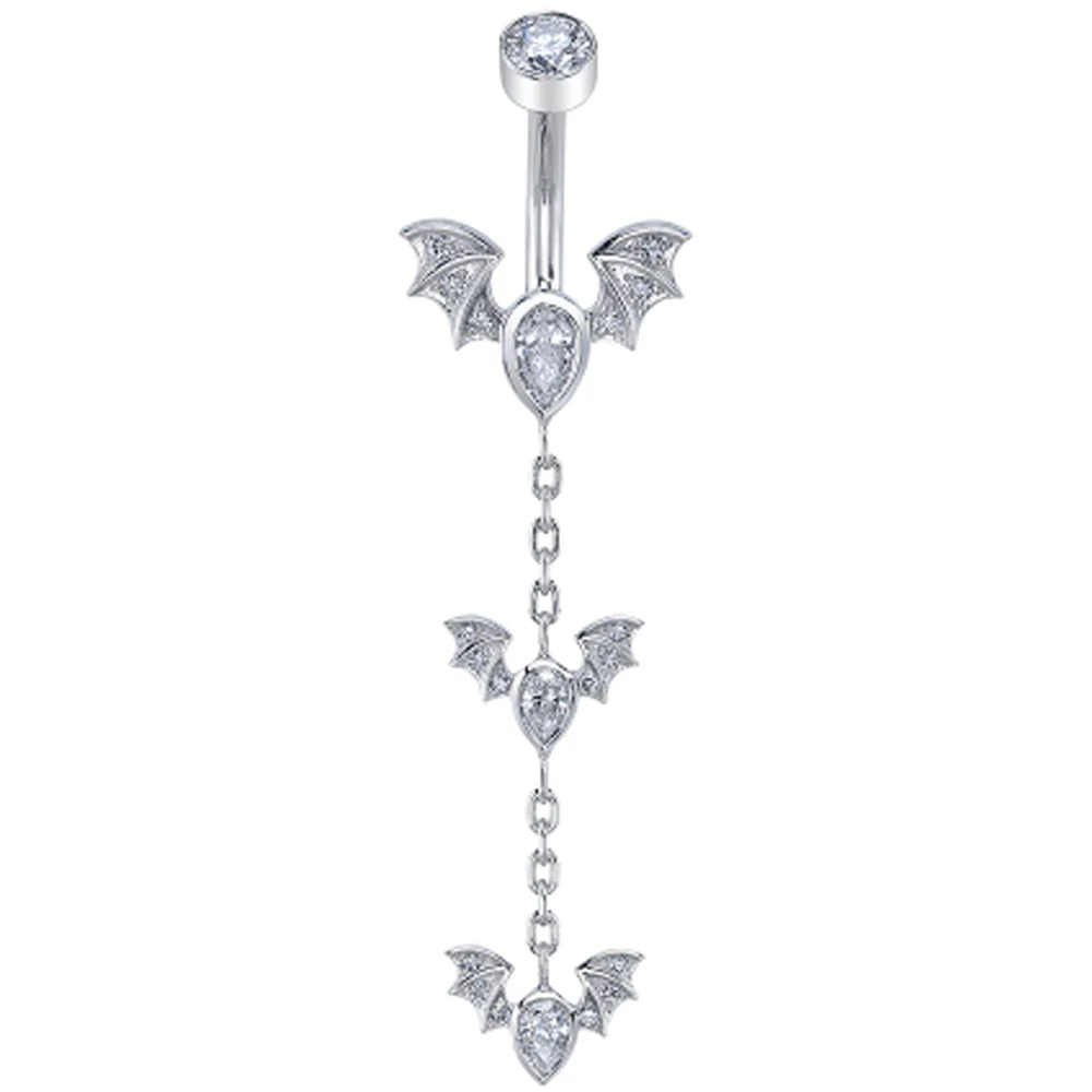 "Flying Countess" Navel J Curve in Gold with DIAMONDS - Image 2