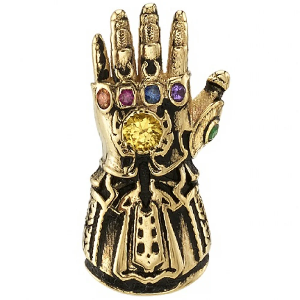 "Gauntlet" Threaded End in Gold & Platinum with Genuine Gemstones - Image 3