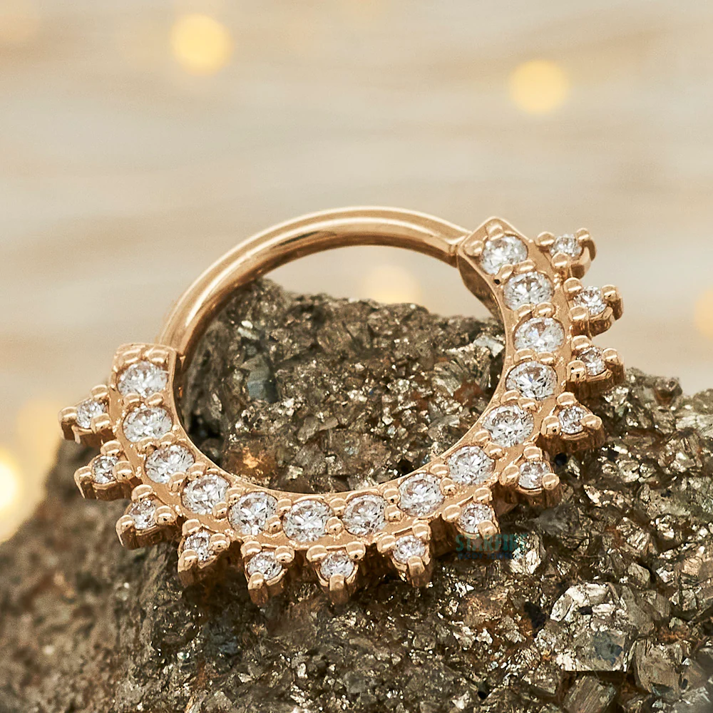 "Gem Kolo" Hinge Ring in Gold & Platinum with White Diamonds - Image 2