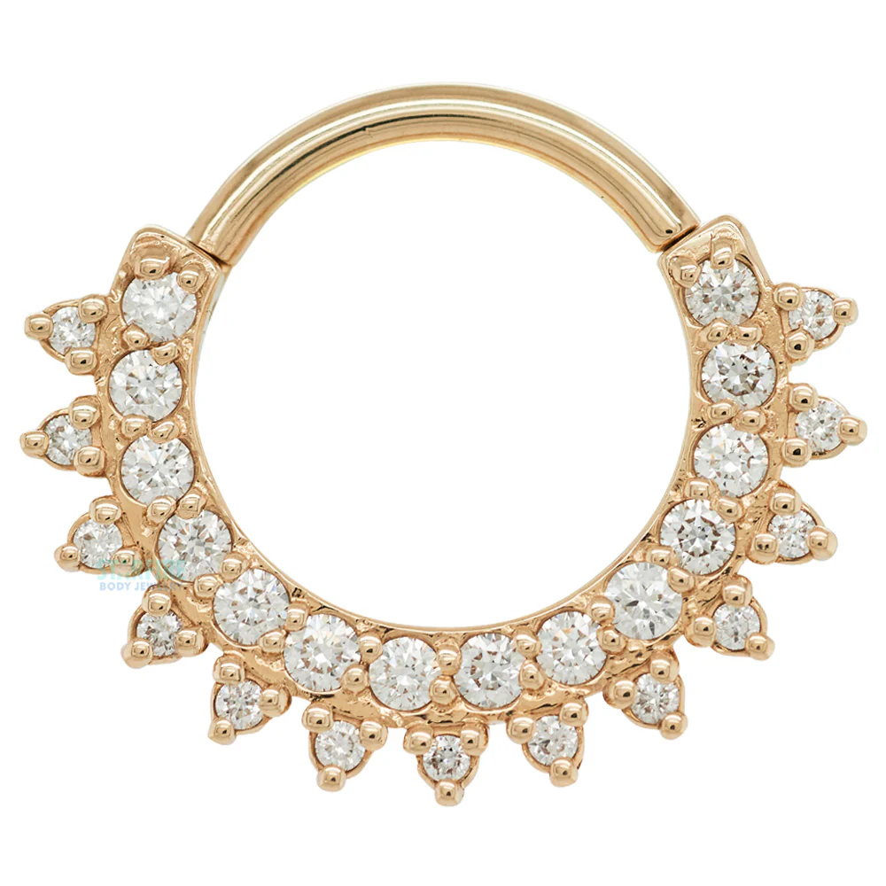 "Gem Kolo" Hinge Ring in Gold & Platinum with White Diamonds - Image 3