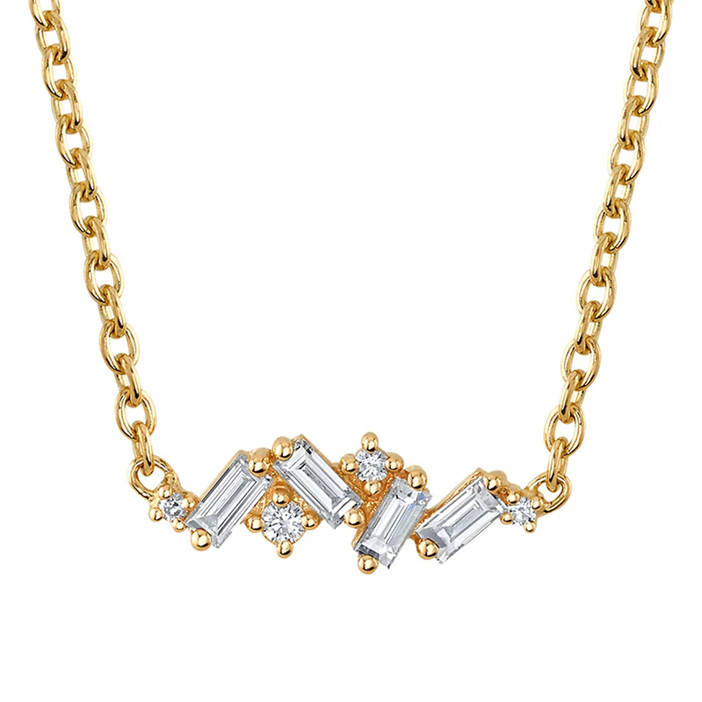 "Genesis" Necklace in Gold with Diamonds - Image 2