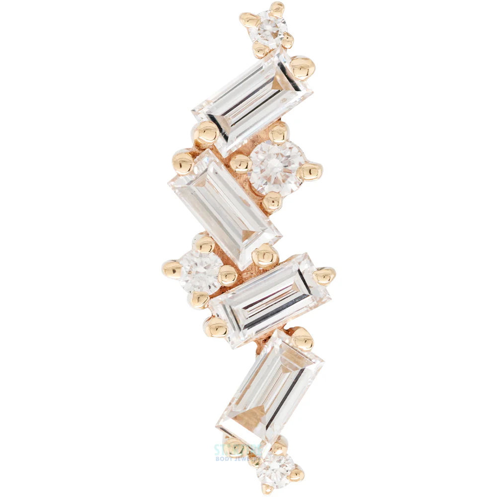 "Genesis" Threaded End in Gold with Diamonds - Image 3
