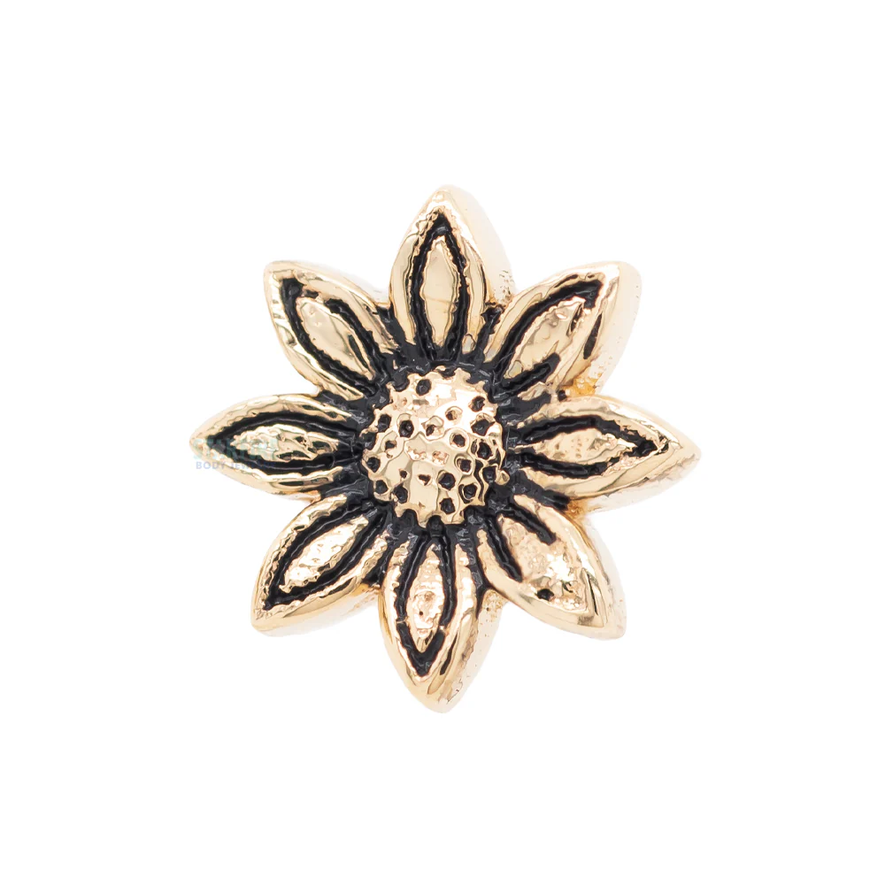 Golden Sunflower Threaded End in Gold - Image 2