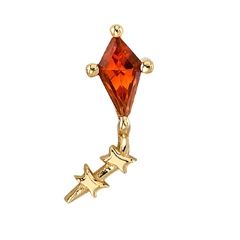 "Hang On!" Threaded End in Gold with Madeira Citrine - Image 2