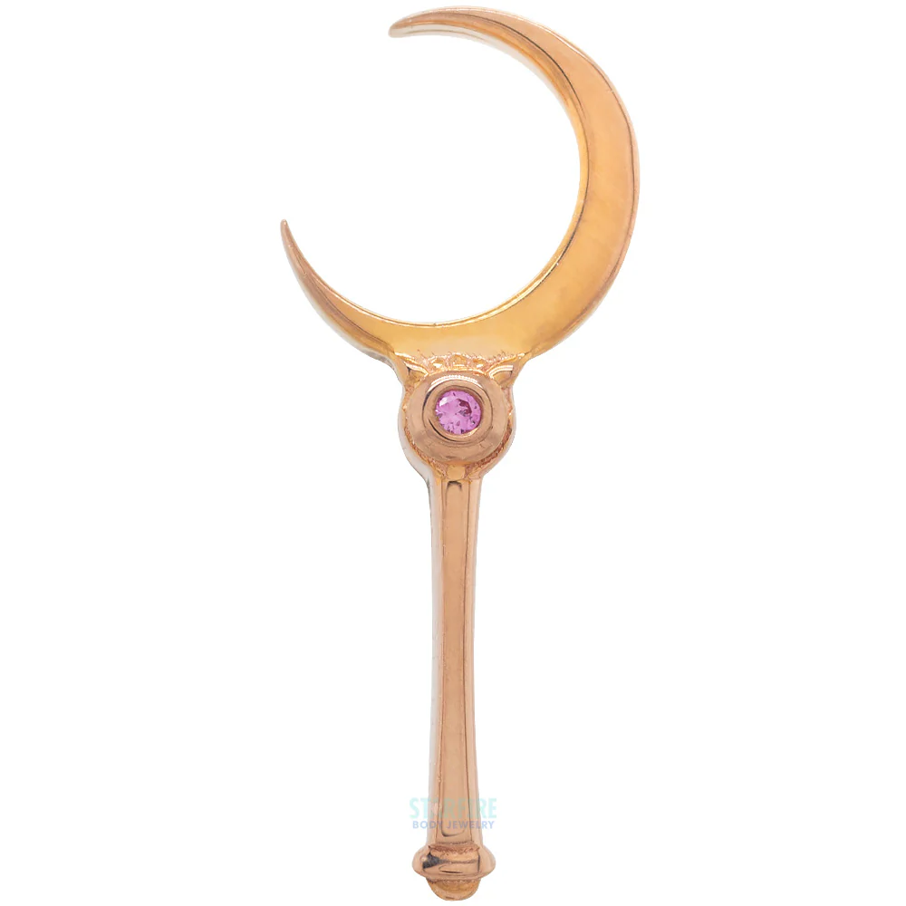 "Hey Sailor!" Threaded End in Gold with Light Pink Sapphire - Image 3