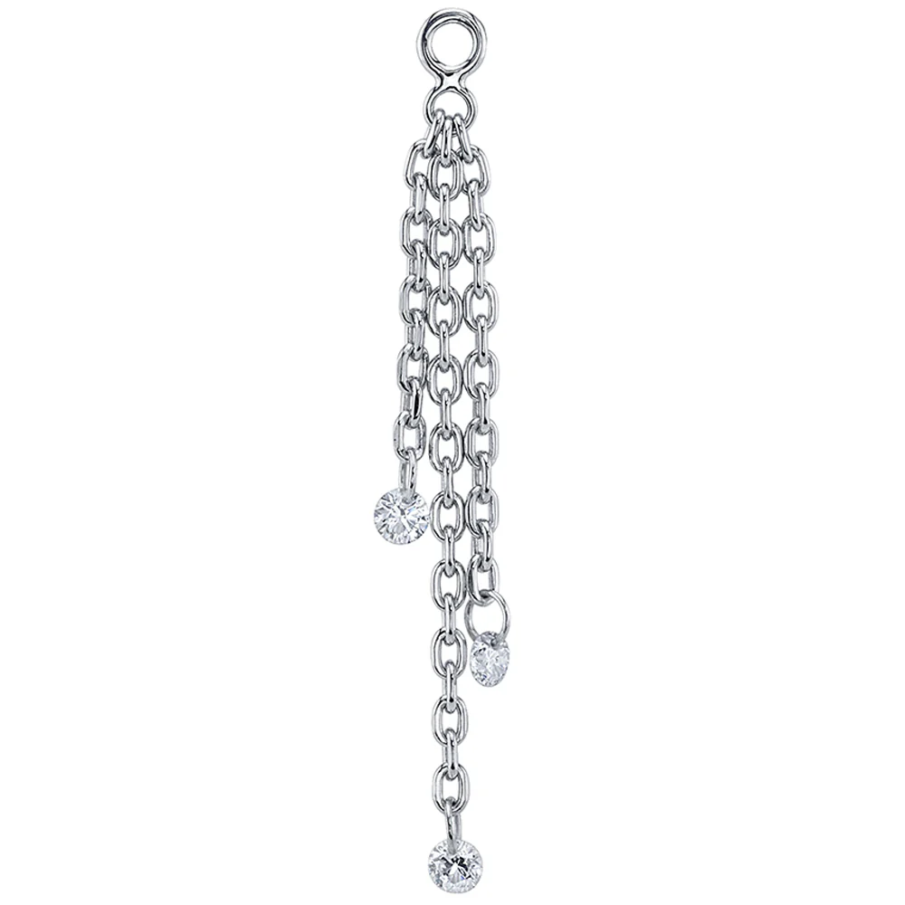 "High Priestess" Chain Charm in Gold with DIAMONDS