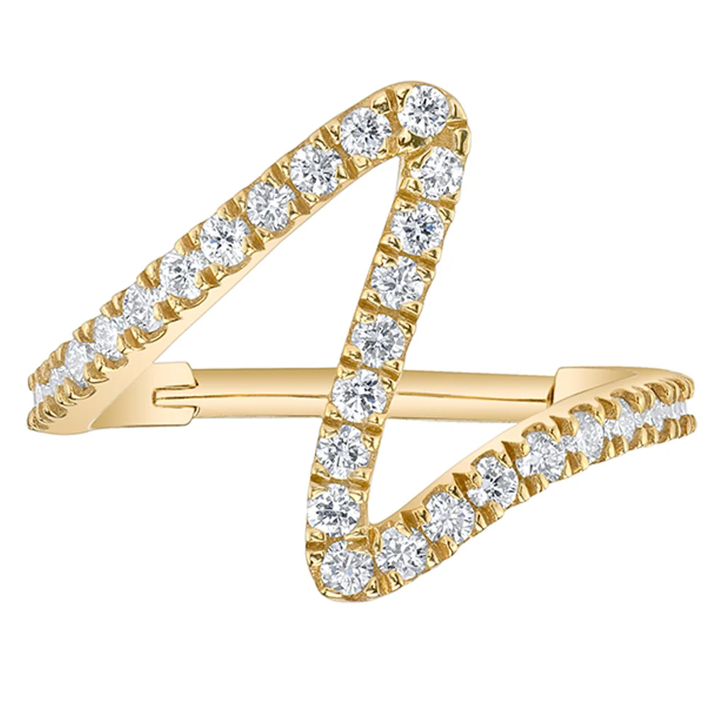 "High Tide" Hinge Ring in Gold with DIAMONDS - Image 2