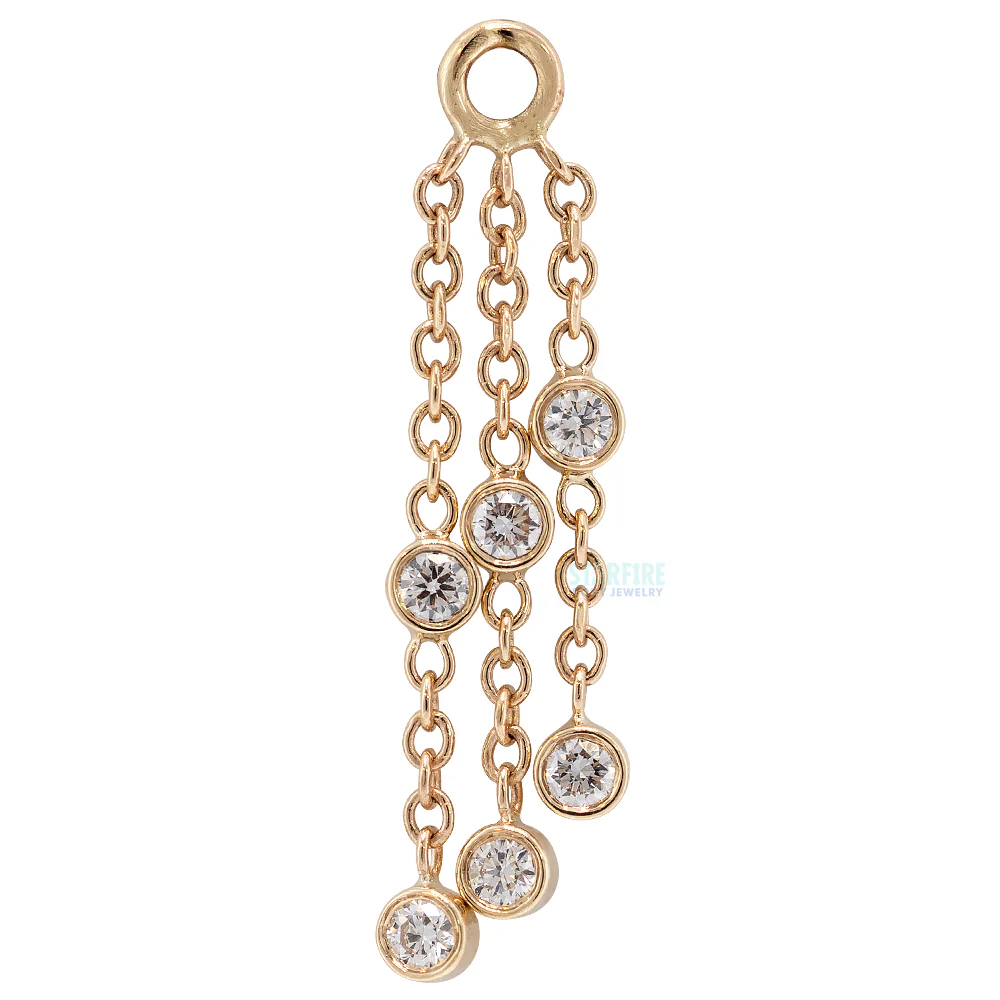 "Innocence" Chain Charm in Gold & Platinum with DIAMONDS - Image 2