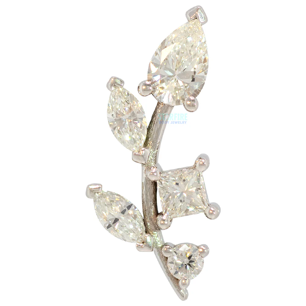 "Jasmine" Threaded End in Gold with DIAMONDS - Image 3