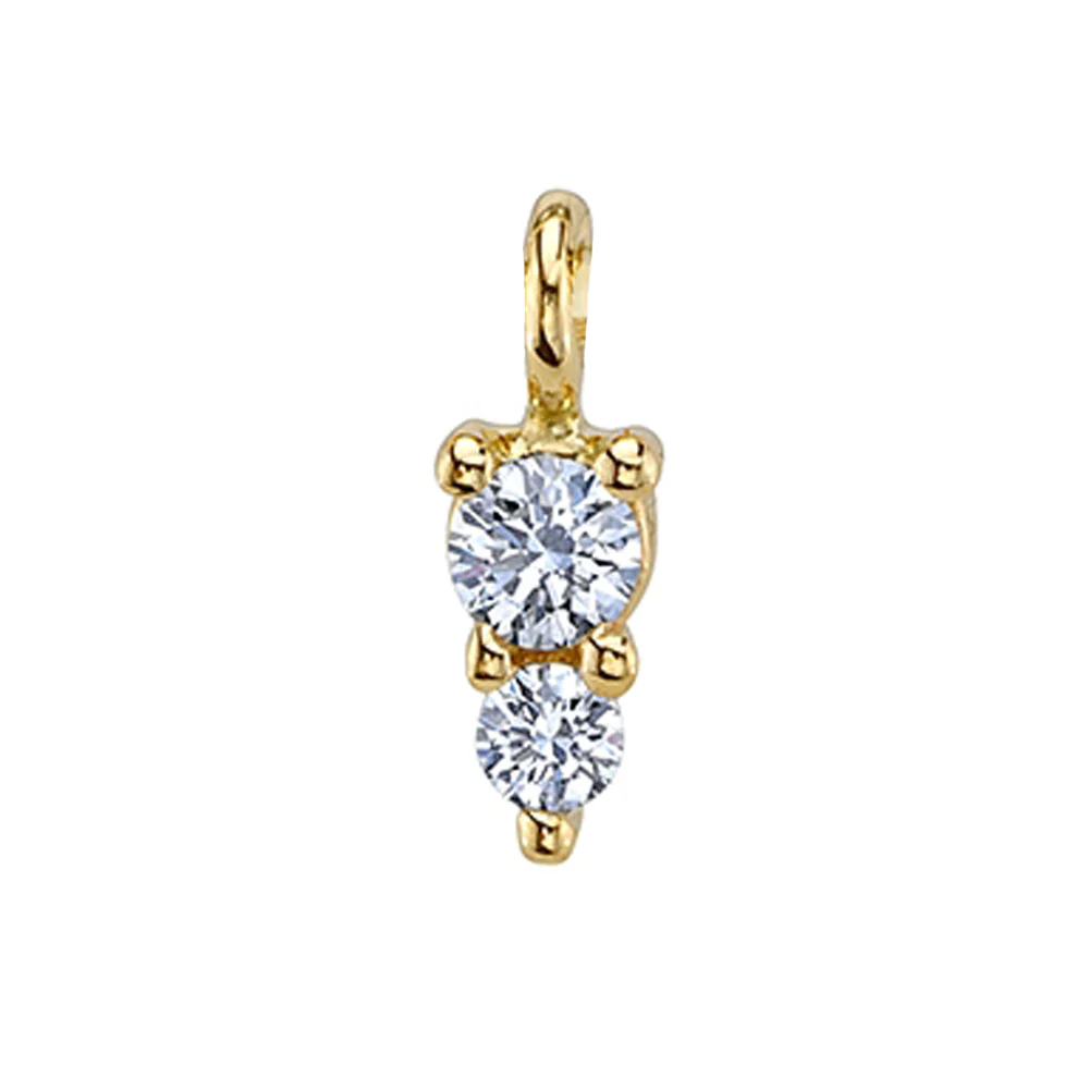 "Jeanie" Charm in Gold with DIAMONDS - Image 2
