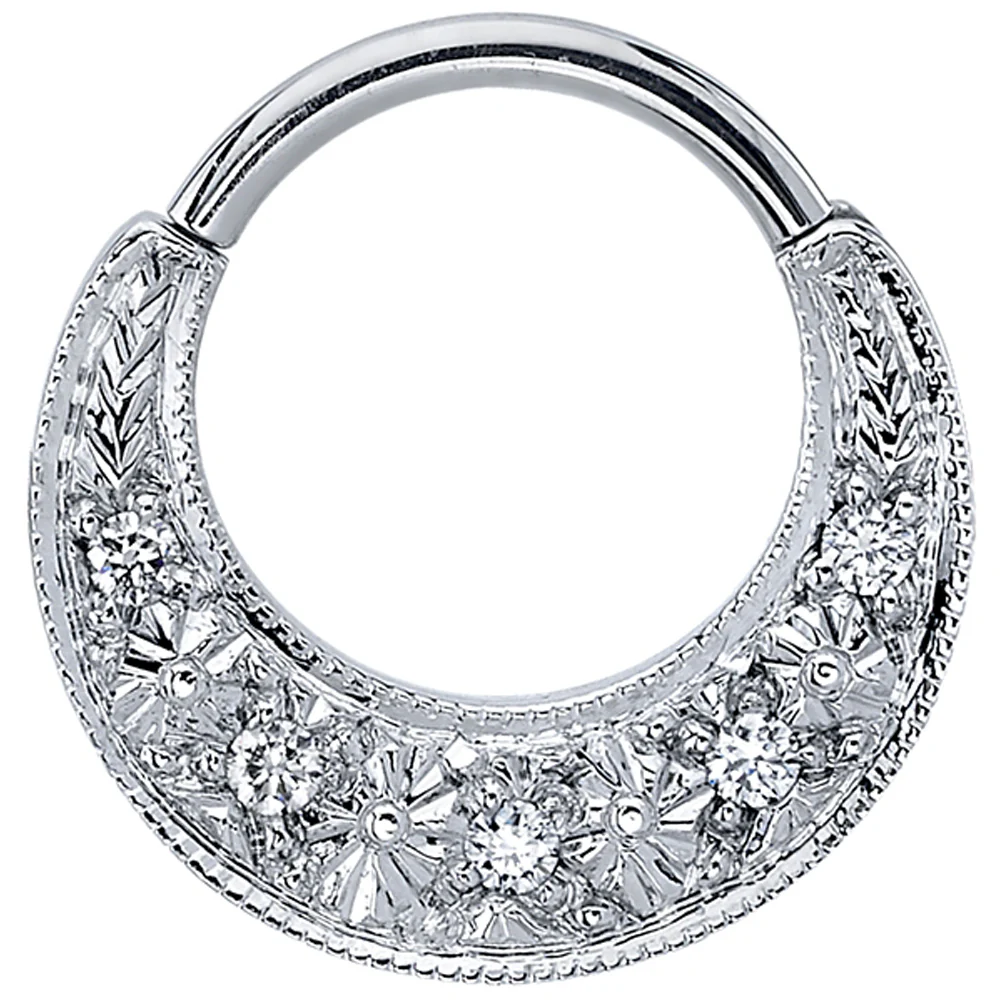"Jenn" Hinge Ring in Gold with DIAMONDS - Image 3